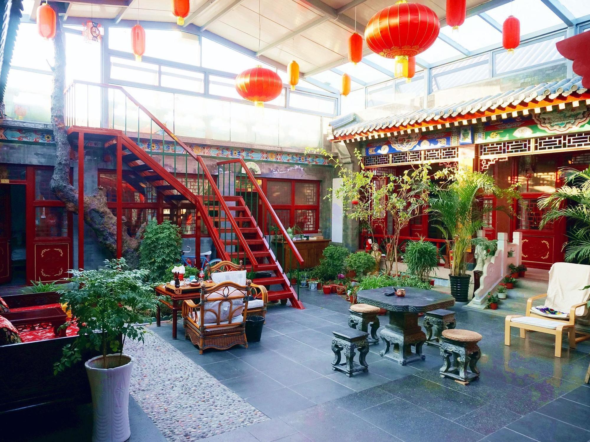 Templeside Deluxe Hutong Hotel Peking Exteriör bild